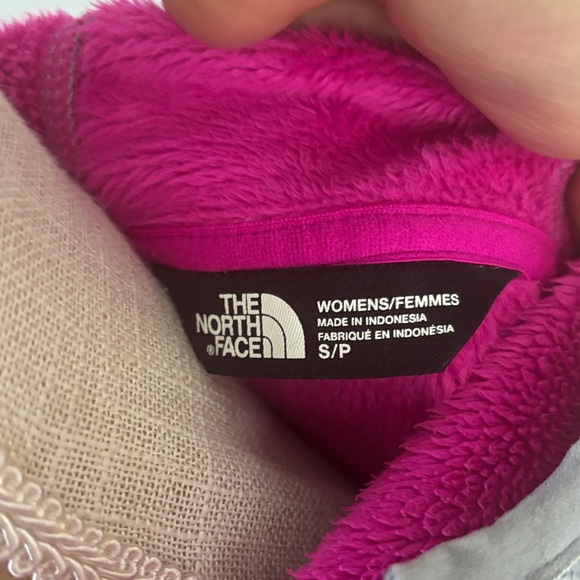 The North Face Gray Hoodie with Pink Trim - Picture 2 of 6